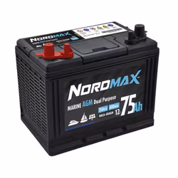 Nordmax Dual AGM 12V 75Ah 800MCA