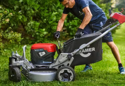 CRAMER Optimus Gräsklippare 76 cm, Dubbla blad, klippdäck i stål och svängbara framhjul