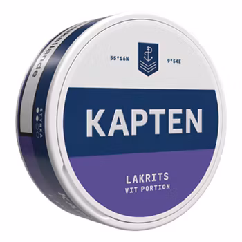 Kapten Vit Lakrits Portion