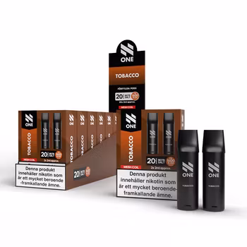 N One Mesh Pod | Tobacco | 1600 puffar per 2-pack