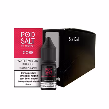 Pod Salt Core | Watermelon Breeze | 10ml E-Juice | 14mg Saltnikotin