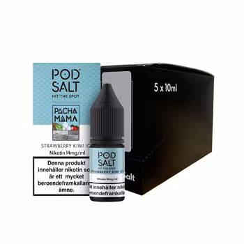 Pod Salt Fusion | Pacha Mama Strawberry Kiwi Ice | 10ml E-Juice | 14mg Saltnikotin
