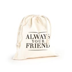 Always Your Friend Canvas Beige Pouch