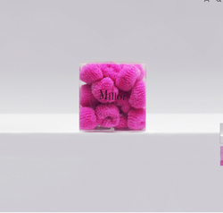 MILLOR DOG - HAIRBAND 1 BOX (25PCS) FROTTE 2 CM DARK PINK