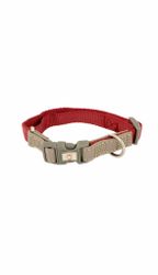 Amico Oxford Nylon Halsband Vinröd