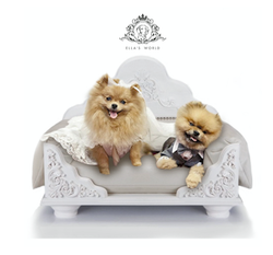 Del Mar Dog Bed Grace Kelly, Pure White (Förhandsbokning)