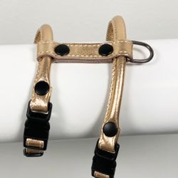 Del Mar Rundsydda Lädersele Metallic Gold