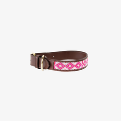 Kentucky Hundhalsband Handmade Pearls Pink