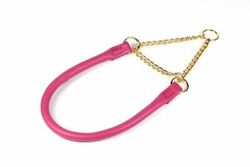 Del Mar Martingale Halvstryp Halsband Fuchia/ Gold