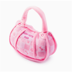 HAUTEDIGGITY DOGTOYS - PINK CHEWY VUITON BAG SMALL