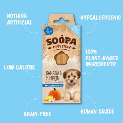 SOOPA Banana & Pumpkin Dental Sticks for Puppies