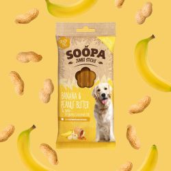 SOOPA Banana & Peanut Butter Jumbo Dental Stick 170g