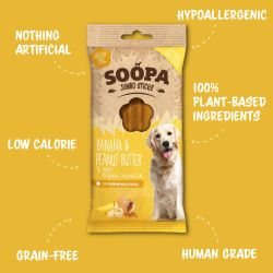 SOOPA Banana & Peanut Butter Jumbo Dental Stick 170g