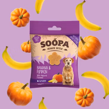 SOOPA Banana Pumpkin Och Flaxseed Healthy Bites for Senior Dogs