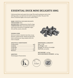 ESSENTIALS DUCK MINI DELIGHTS 100g