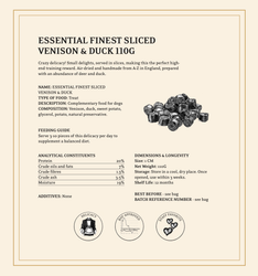 ESSENTIALS FINEST SLICED VENISON AND DUCK 110g