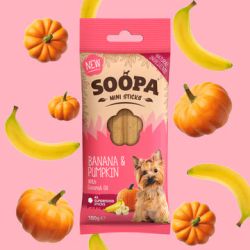 SOOPA Banana och Pumpkin Dental Sticks for Mini Dogs
