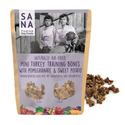 SANADOG Mini kalkon träningssnacks med sötpotatis och granatäpple 100g