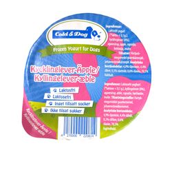 COLD & DOG  FROZEN YOUGURT GLASS KYCKLINGLEVER/ÄPPLE 90 ml (endast butik)