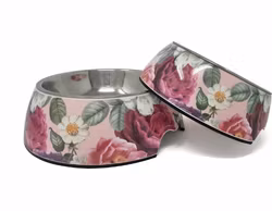 LUXURY PET  - CatwalkDog Pink Floral Hundmatskål