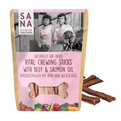 SANADOG Vital tuggpinnar med nötkött och laxolja (150g)