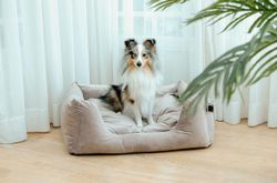 Kentucky Dog Bed Velvet Beige