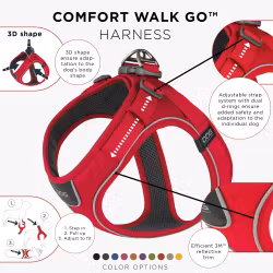 Dog Copenhagen - Comfort Walk GO Harness CLASSIC RED