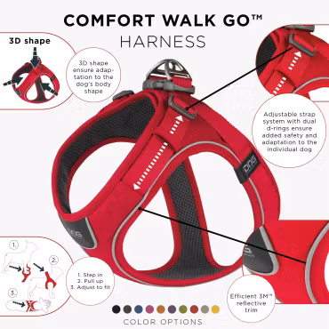 Dog Copenhagen - Comfort Walk GO Harness CLASSIC RED