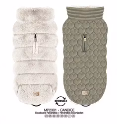 MILK & PEPPER - KAKI JACKA FLUFFY BEIGE REVERSIBLE