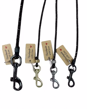 SHOWPAWS - Sparkling Utställningskoppel Svart (Flera Val)