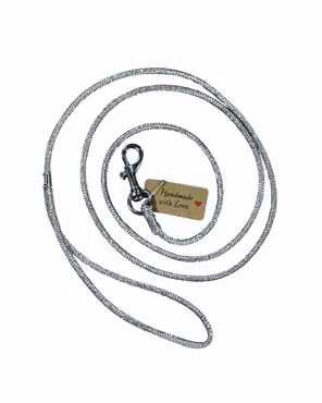 SHOWPAWS - Sparkling Utställningskoppel Silver (Flera Val)