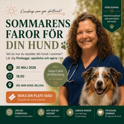GRATIS SEMINARIE - Sommarens Faror! Anna Carin Af Klinteberg 20 Maj 18.00