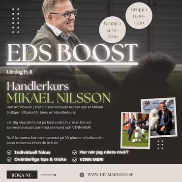 HANDLERKURS "EDS BOOST" - Mikael Nilsson Lördag 15/8