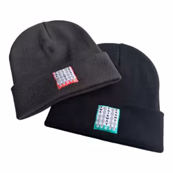 Recycled Beanie - Black - Big Teal Label