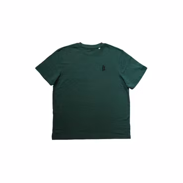Relaxed Heavy Eco T-shirt - Mineral Green - Black Embroidery