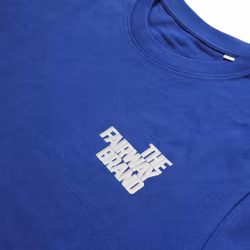 Relaxed Heavy Eco T-shirt - Blue - White/Grey Print