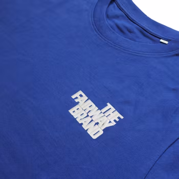 Relaxed Heavy Eco T-shirt - Blue - White/Grey Print