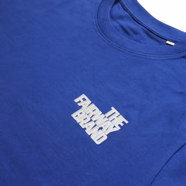 Relaxed Heavy Eco T-shirt - Blue - White/Grey Print