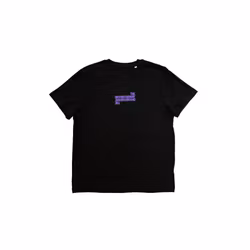 Relaxed Heavy Eco T-shirt - Black - Purple Print