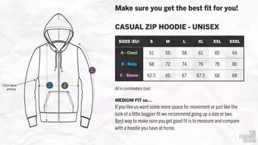 Eco Zip Hoodie - Black - White/Grey Print