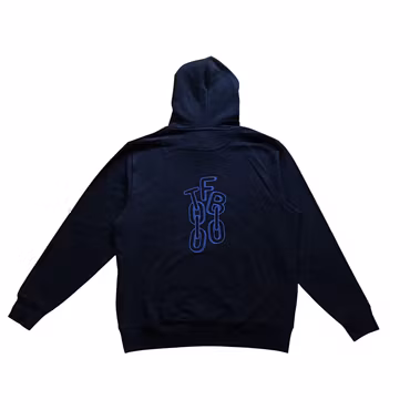 Eco Hoodie - Navy - Big Chains Back