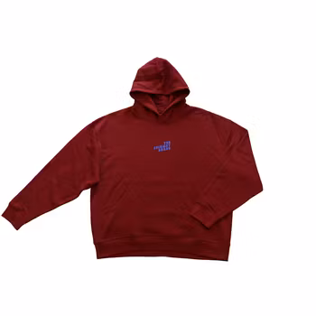 Eco Relaxed Hoodie - Red - Blue TFB