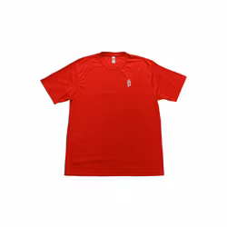 Sporty T-shirt - Red - White Embroidery