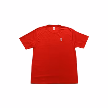 Sporty T-shirt - Red - White Embroidery