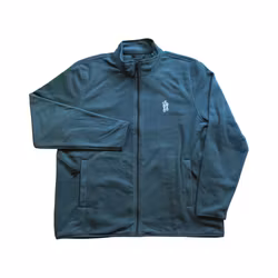 Eco Zip Fleece Jacket - Dark Teal - White Embroidery