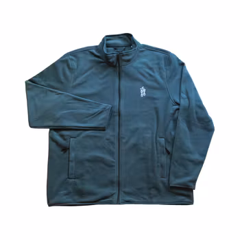 Eco Zip Fleece Jacket - Dark Teal - White Embroidery