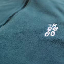 Eco Zip Fleece Jacket - Dark Teal - White Embroidery