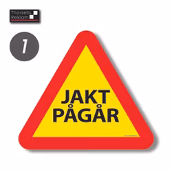 Jakt och vilt varningsskyltar