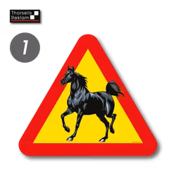 Häst varningsskyltar
