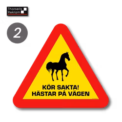 Häst varningsskyltar